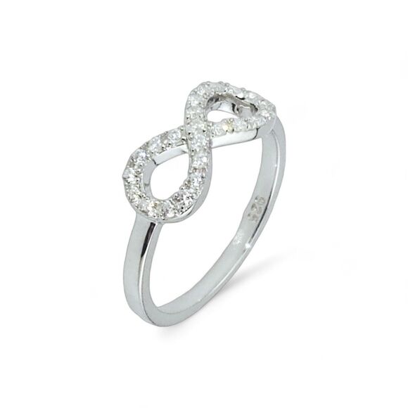 Sterling Silver Jewelry - Sterling Silver Infinity CZ Ring